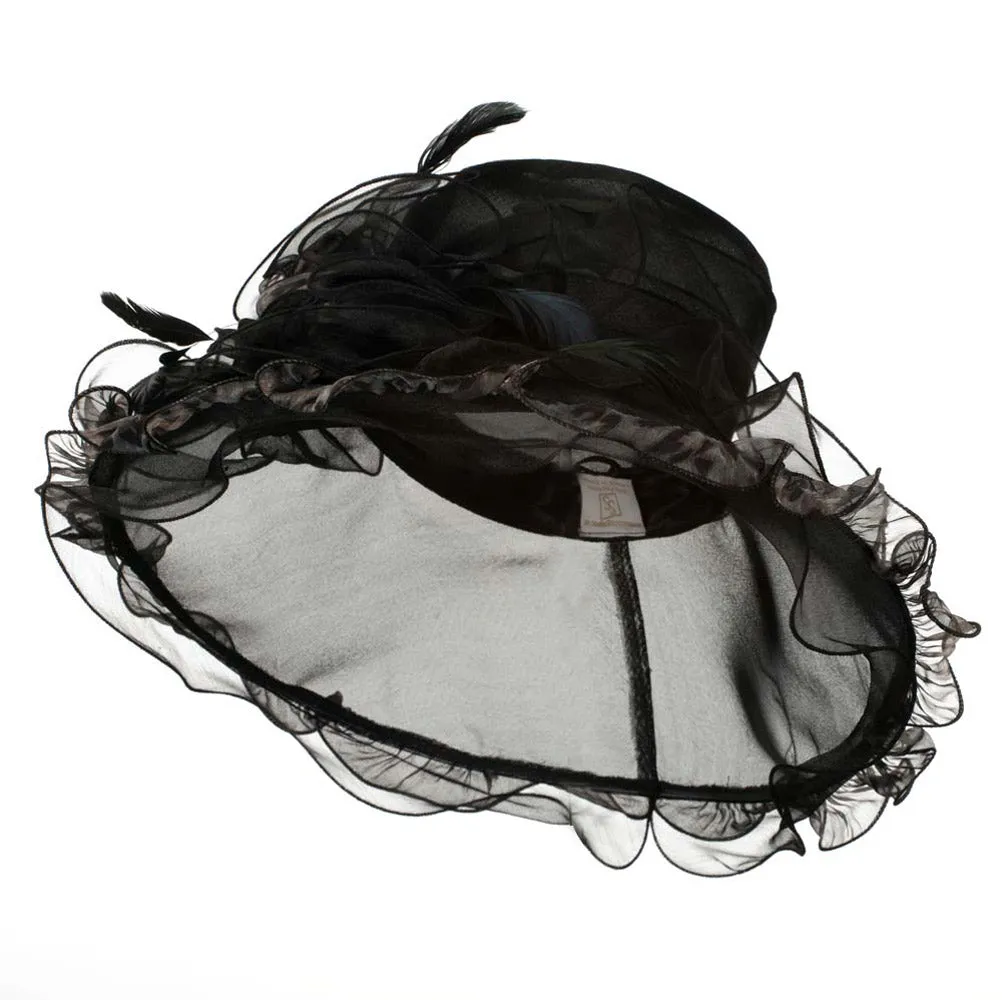 Animal Print Organza Hat