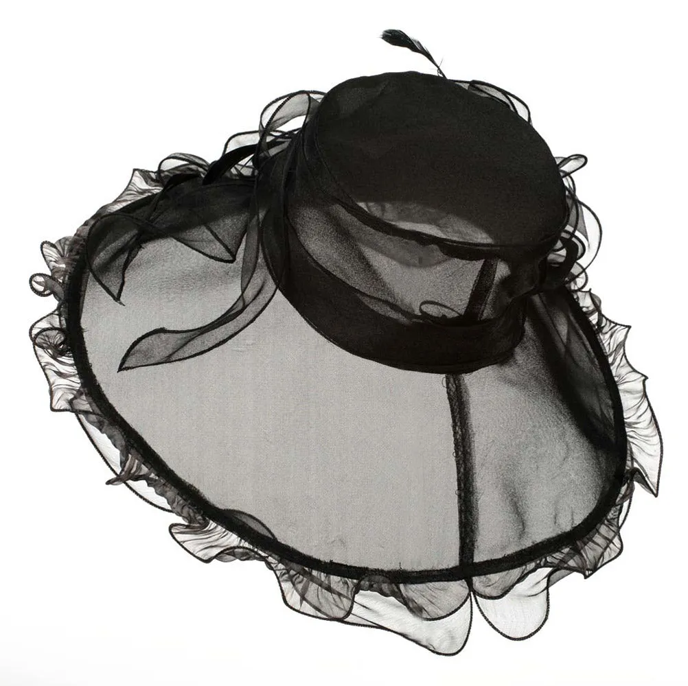Animal Print Organza Hat