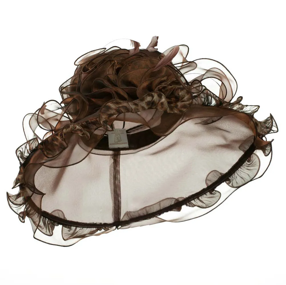 Animal Print Organza Hat
