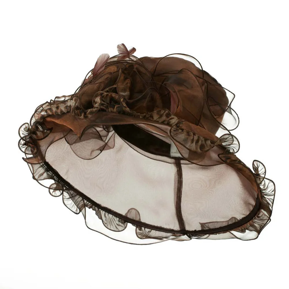 Animal Print Organza Hat