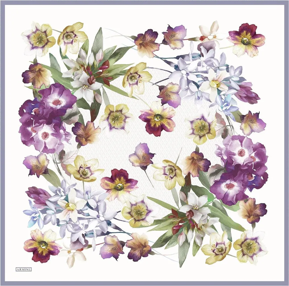 Armine Anna Dolce Floral Silk Scarf No 35