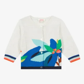 Baby girl jacquard cardigan