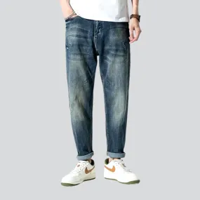 Baggy men sanded jeans