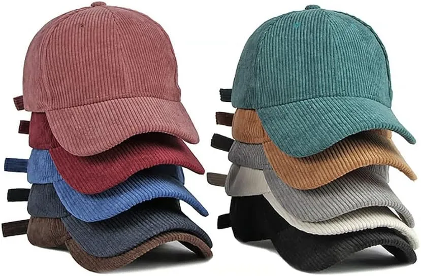 Baseball Cap for Women Y2k Fishing Trucker Hat Winter Strapback Corduroy Unisex 2024