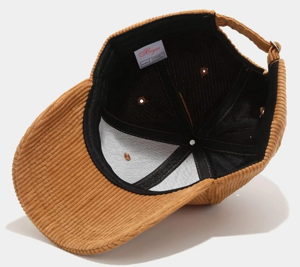 Baseball Cap for Women Y2k Fishing Trucker Hat Winter Strapback Corduroy Unisex 2024