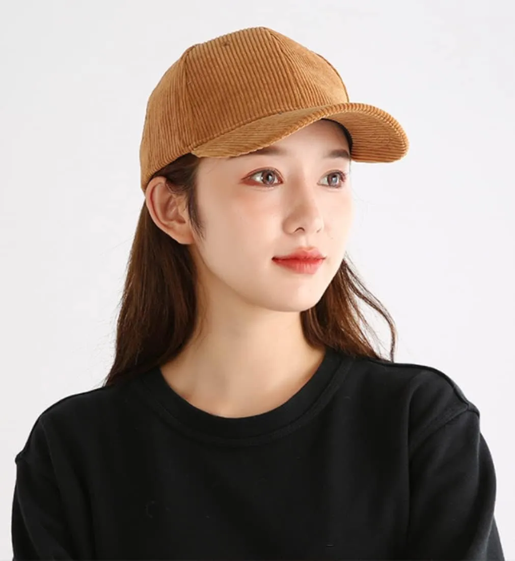 Baseball Cap for Women Y2k Fishing Trucker Hat Winter Strapback Corduroy Unisex 2024