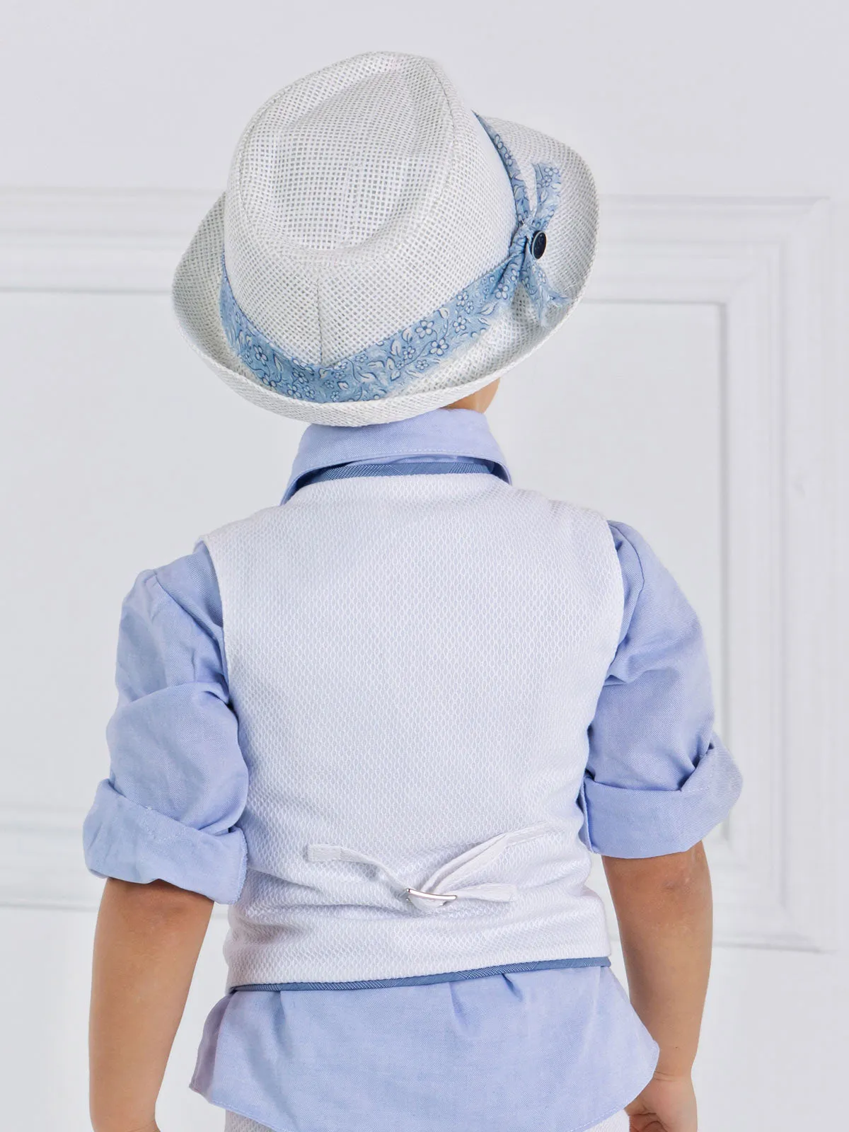 Boy's Hat with Floral bow - BASILE