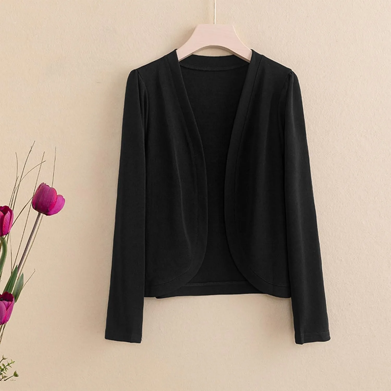 Cardigan Sweaters for Women Lightweight Casual Open Front Rib Knit Cardigan Plus Size Long Sleeve Soft Sweater