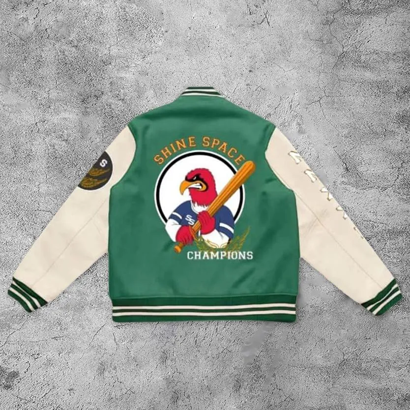 Casual eagle rugby baseball jacket