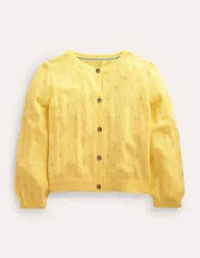 Cotton Cashmere Cardigan-Soft Lemon