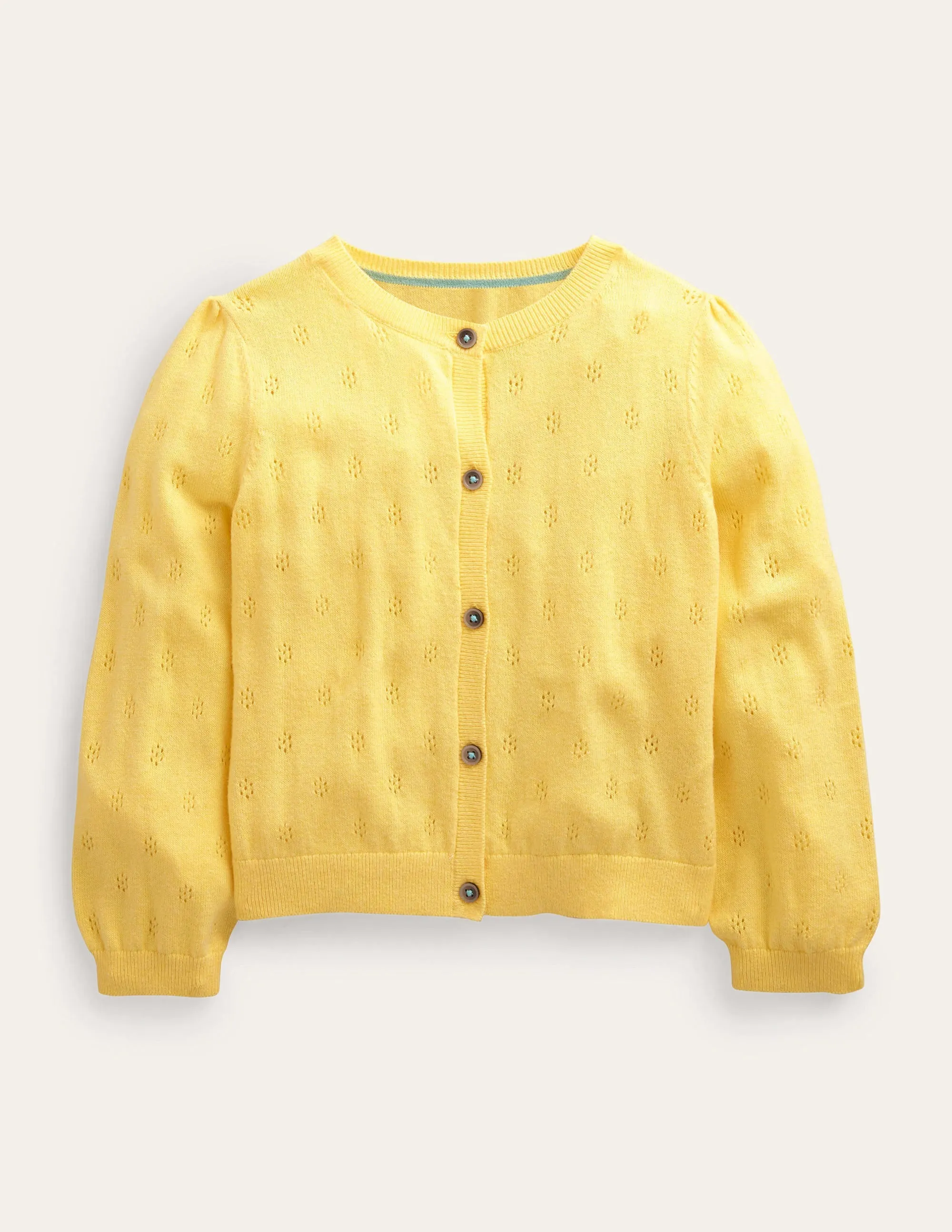 Cotton Cashmere Cardigan-Soft Lemon