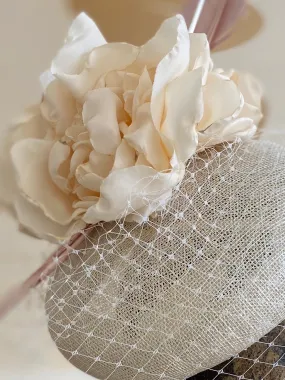 Cream rose and veiling hatinator- for weddings