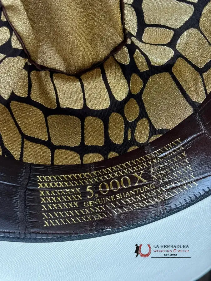 CUADRA 5000X KING IVORY ALLIGATOR STRAW HAT
