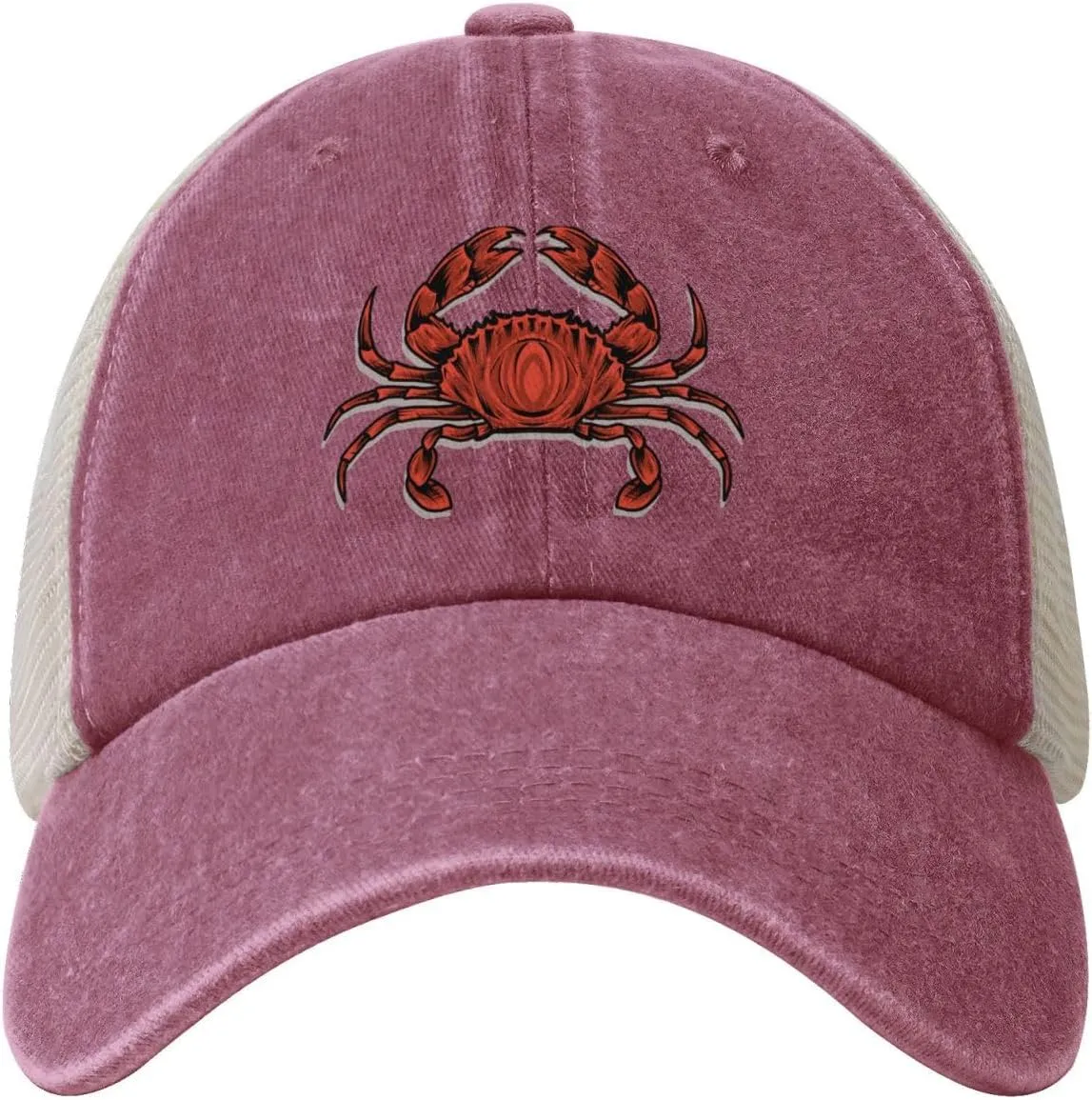 Cute Crabs Baseball Cap Women Men Mesh-Back Hat Retro Trucker Hats Sun Hat