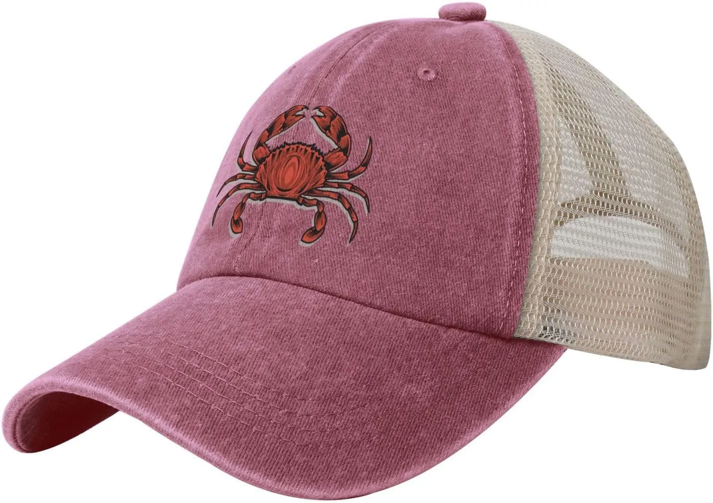 Cute Crabs Baseball Cap Women Men Mesh-Back Hat Retro Trucker Hats Sun Hat