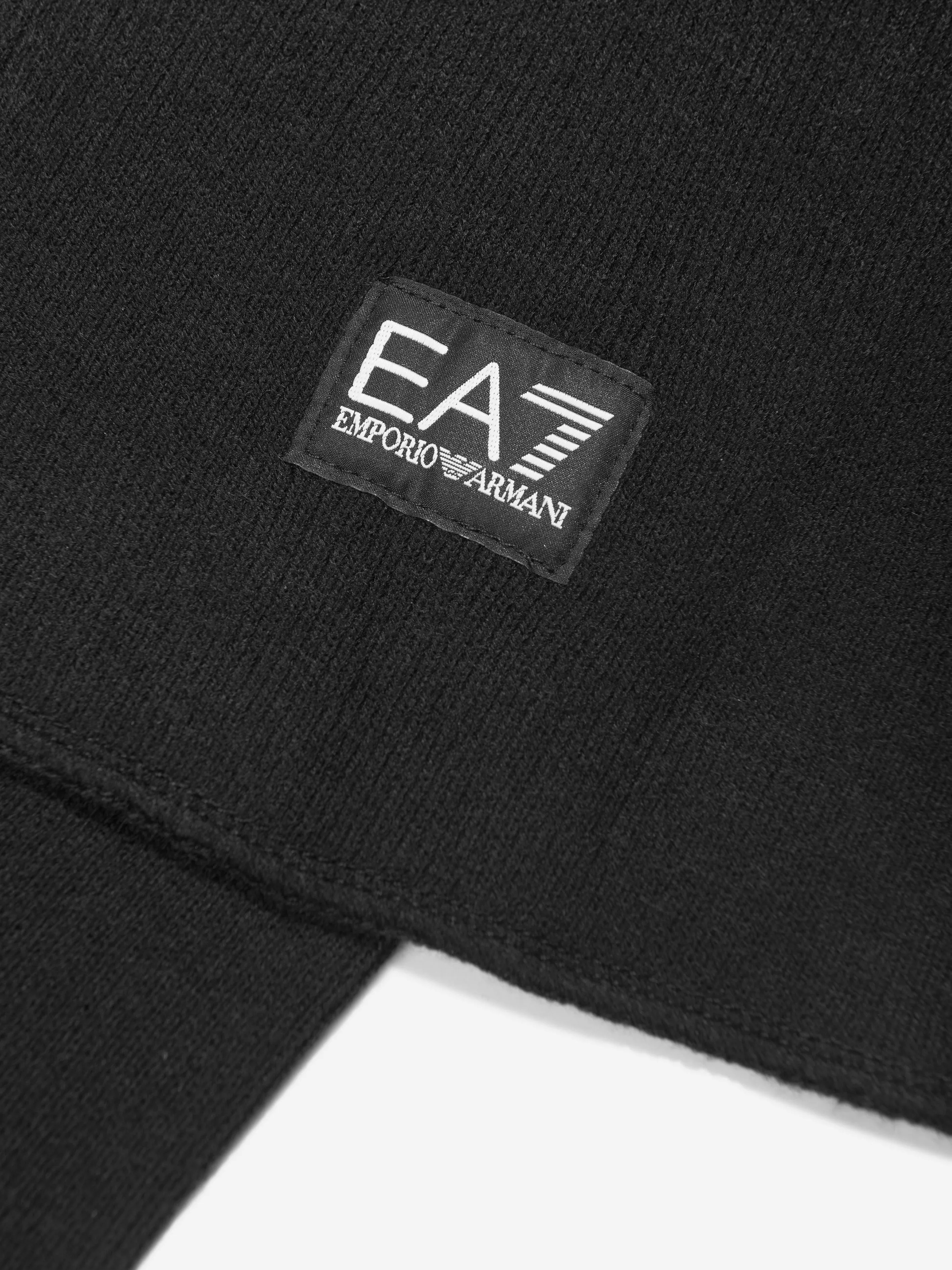 EA7 Emporio Armani Kids Logo Scarf in Black