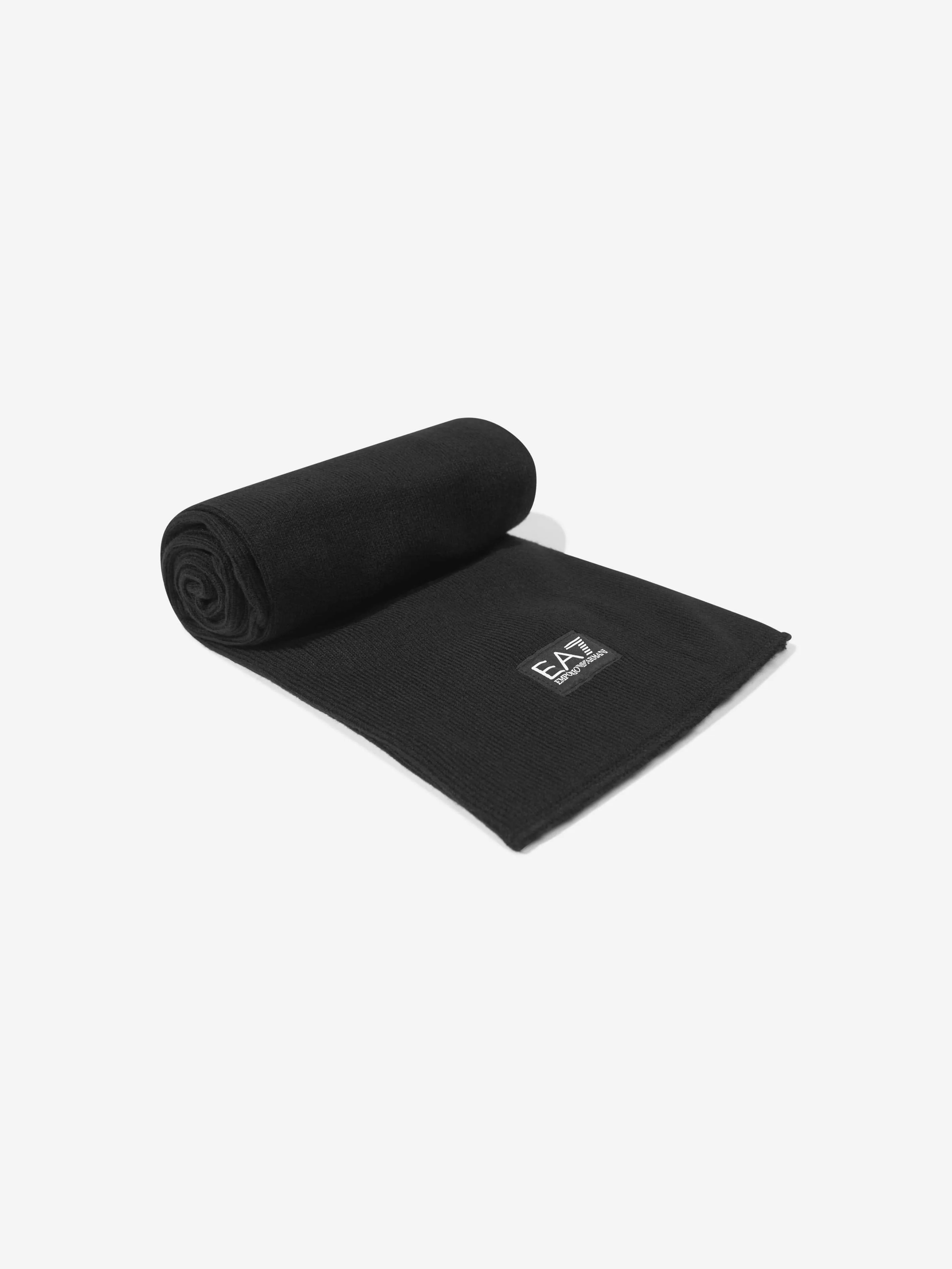 EA7 Emporio Armani Kids Logo Scarf in Black