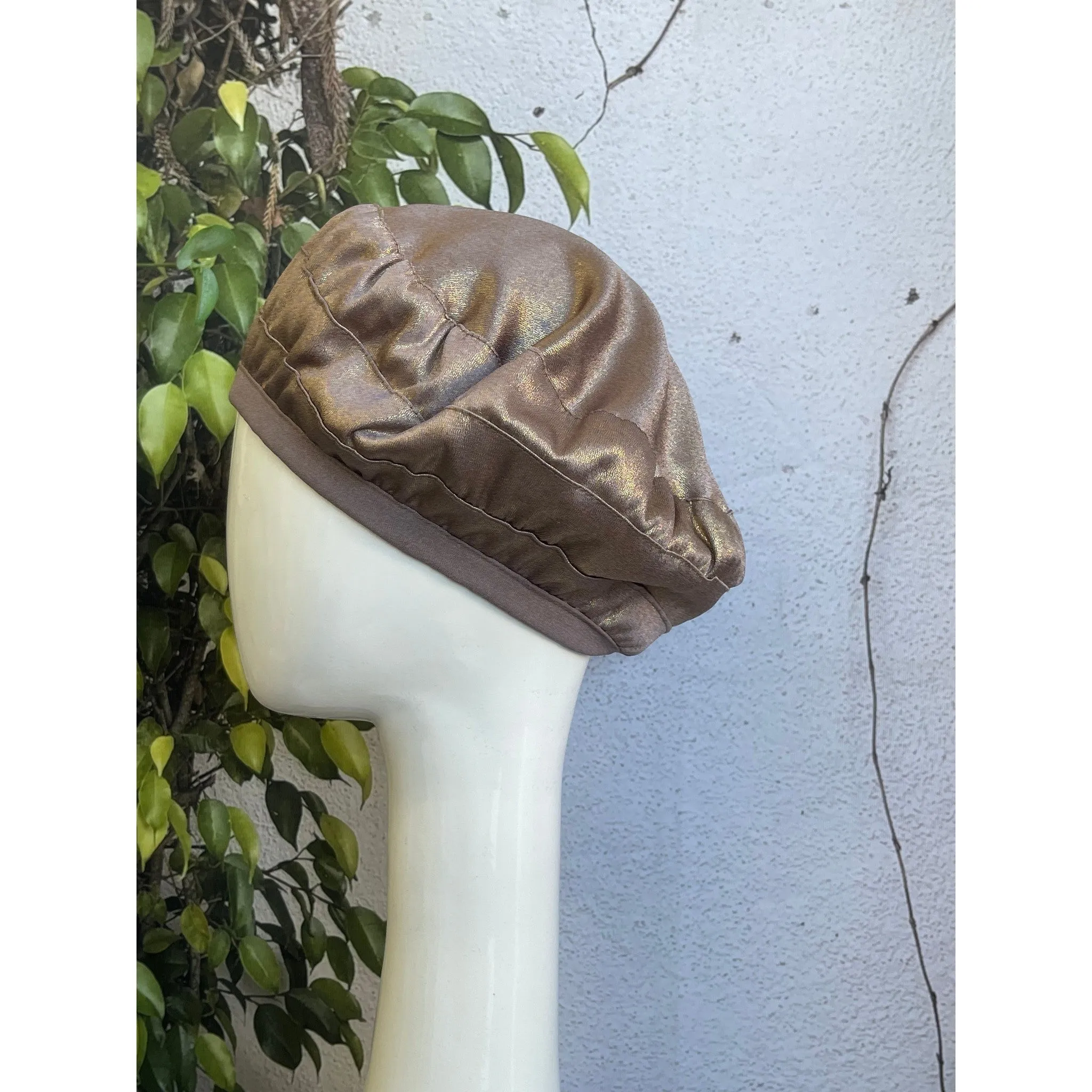 Embellished Hat - Size #1 Gold/Muted Purple