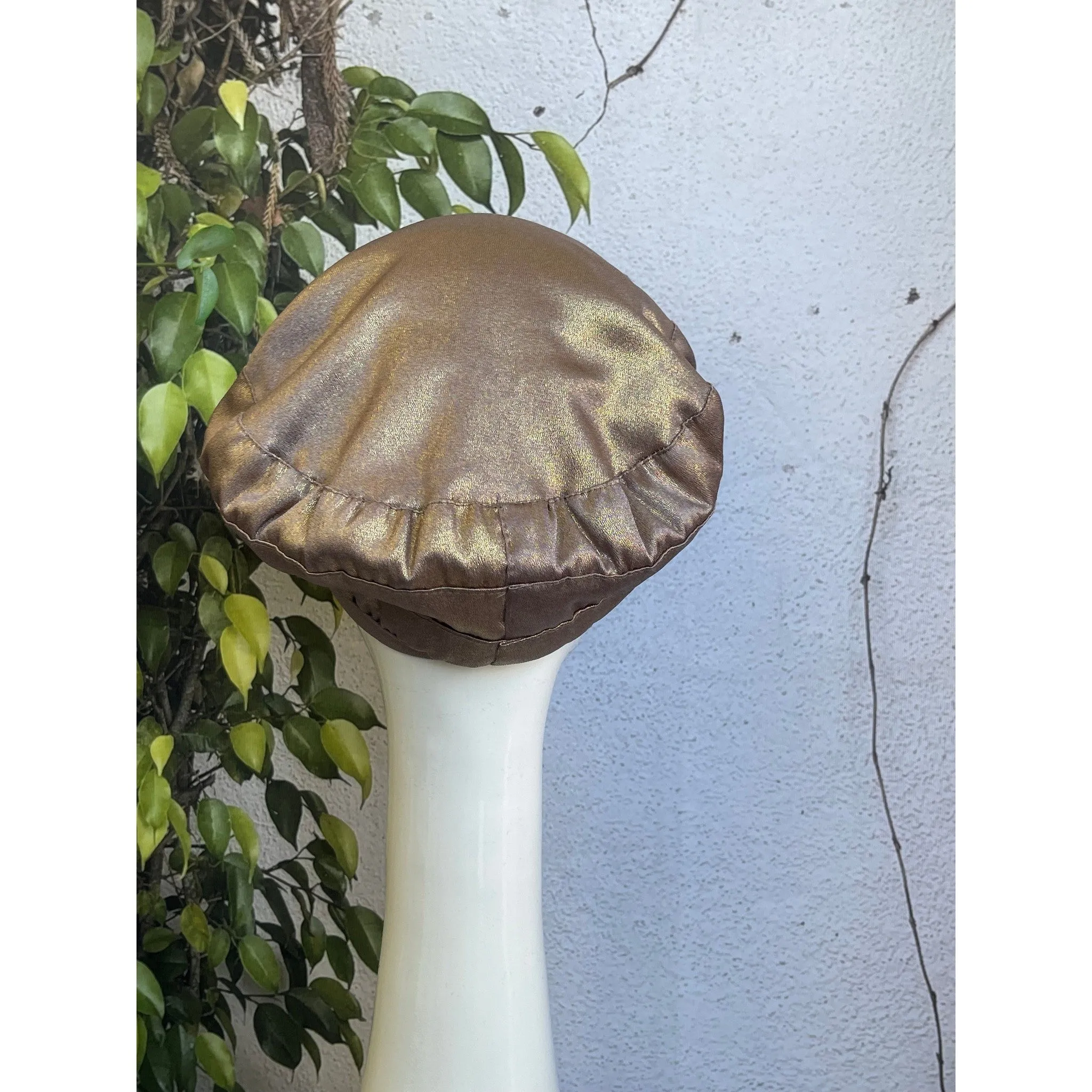 Embellished Hat - Size #1 Gold/Muted Purple