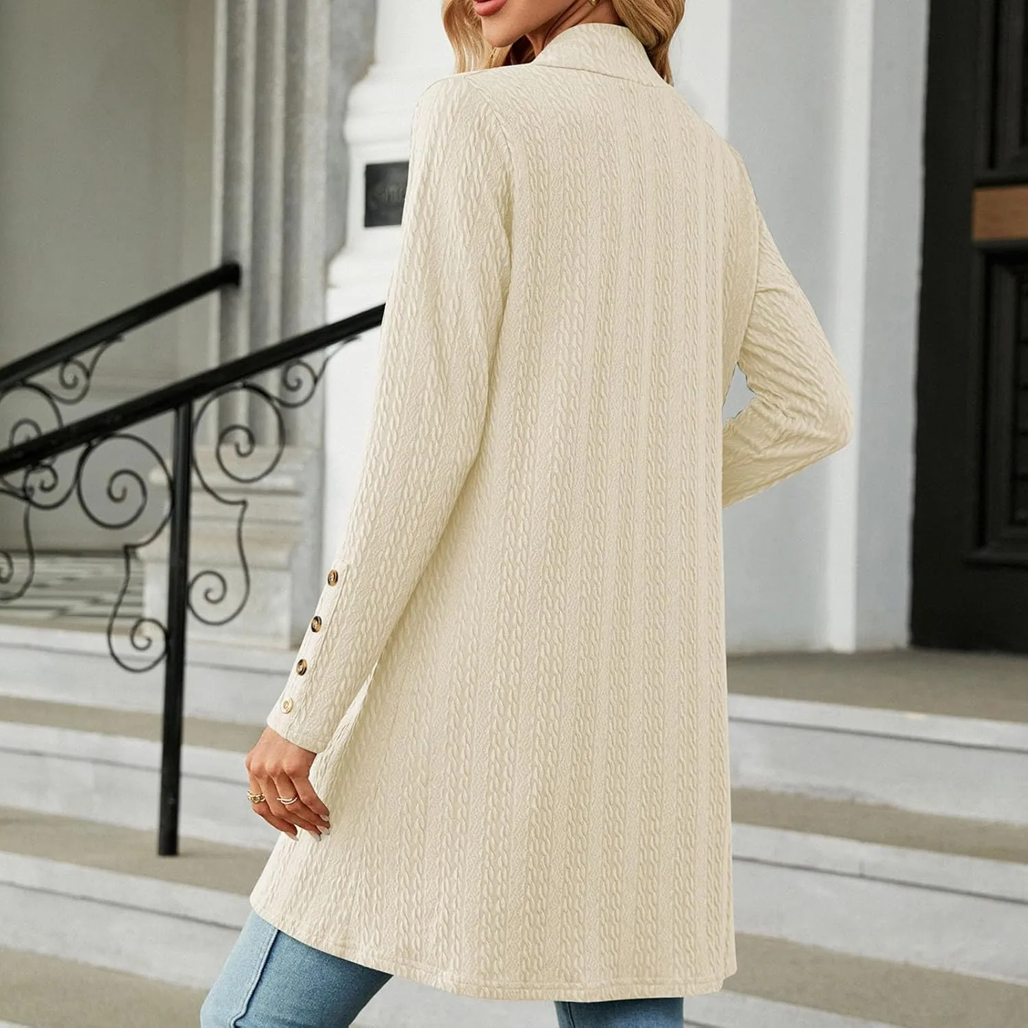 Fall Sweaters for Women 2025 Oversized Soft Knit Cardigan Sweater Long Sleeve Warm Loose Casual Winter Outwear