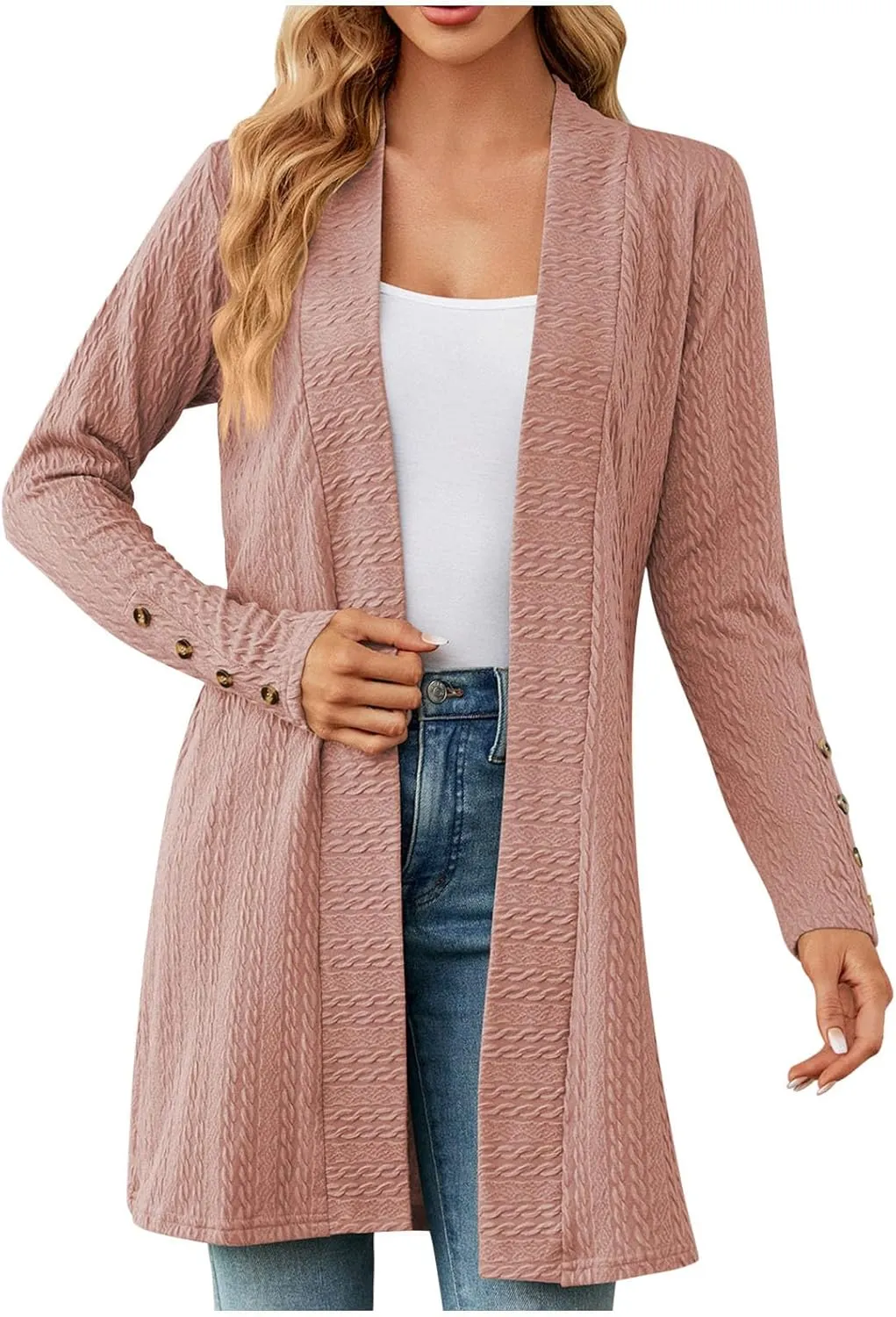 Fall Sweaters for Women 2025 Oversized Soft Knit Cardigan Sweater Long Sleeve Warm Loose Casual Winter Outwear