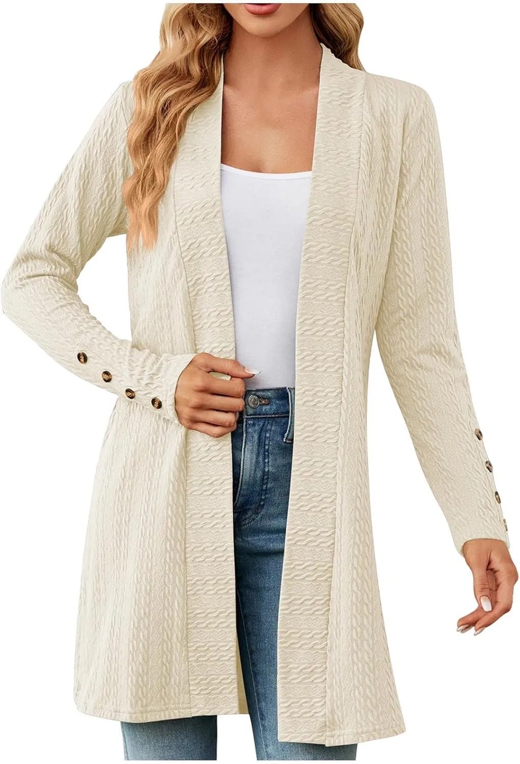 Fall Sweaters for Women 2025 Oversized Soft Knit Cardigan Sweater Long Sleeve Warm Loose Casual Winter Outwear