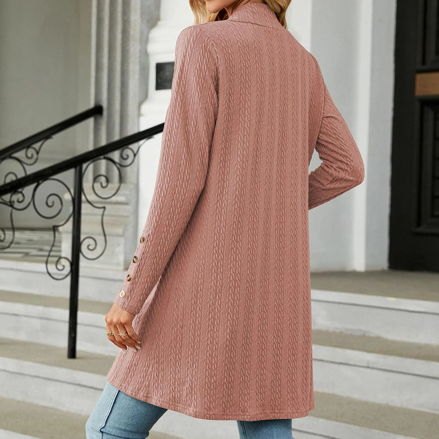 Fall Sweaters for Women 2025 Oversized Soft Knit Cardigan Sweater Long Sleeve Warm Loose Casual Winter Outwear