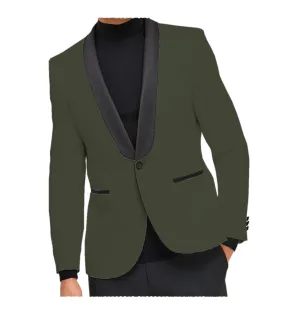 Fashion Men's Slim Fit Shawl Lapel Flat Blazer