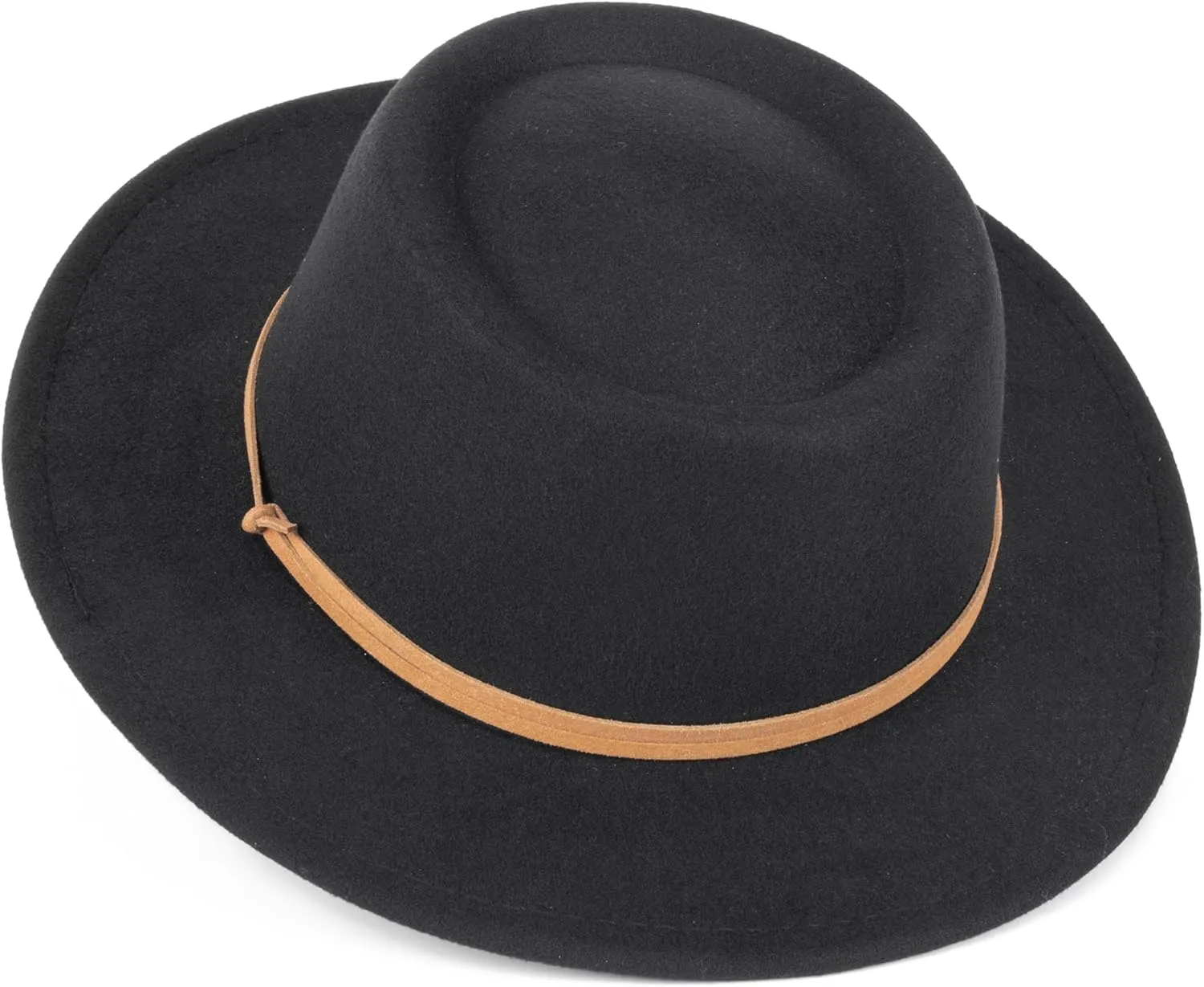 Felt Fedora Hat Womens Classic Hat Wide Brim Jazz Hat with Belt Buckle