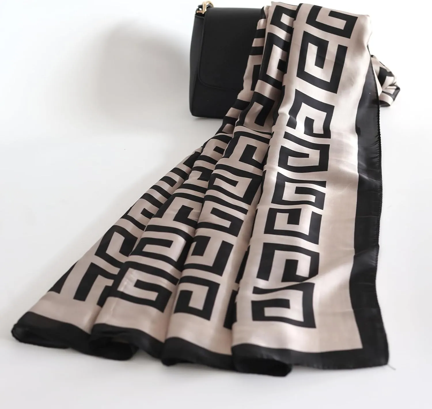 FINIZO Mulberry Silk Feeling Long Scarf for Women Large Shawls for Headscarf and Neck Sunscreen Shawls