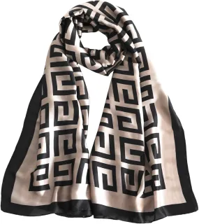 FINIZO Mulberry Silk Feeling Long Scarf for Women Large Shawls for Headscarf and Neck Sunscreen Shawls