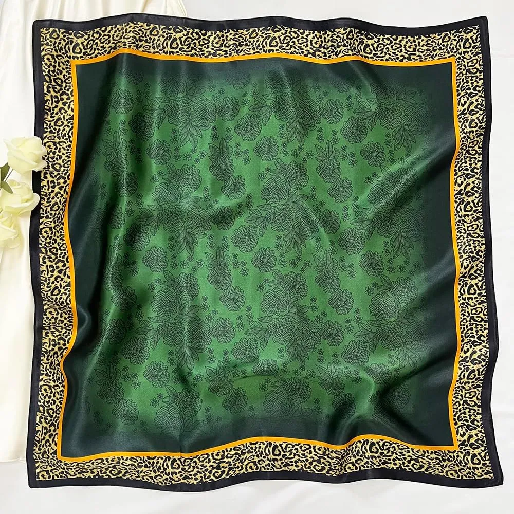 FONYVE 100% Mulberry Silk Scarf for Hair - 27" Square Head Scarf for Women - Lightweight Neck Scarf with Gift Packed