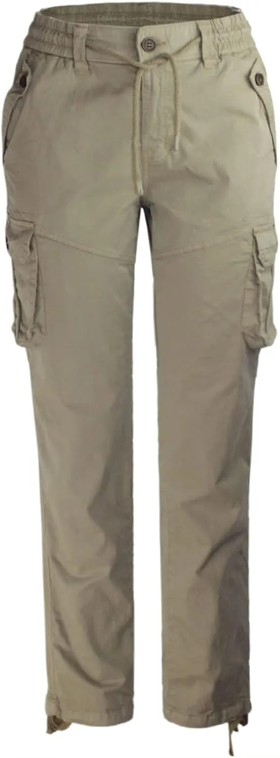 FOURSTEEDS Women's Relaxed Military Multi-Pockets Outdoor Wild Hiking Cargo Pants