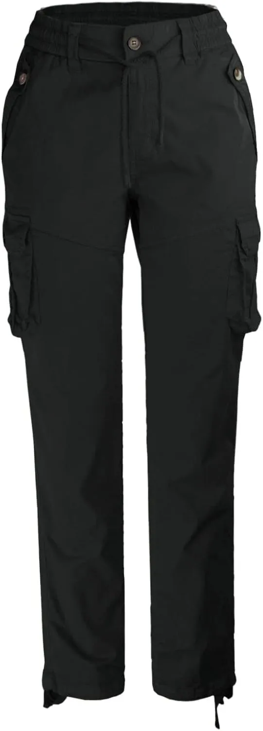 FOURSTEEDS Women's Relaxed Military Multi-Pockets Outdoor Wild Hiking Cargo Pants