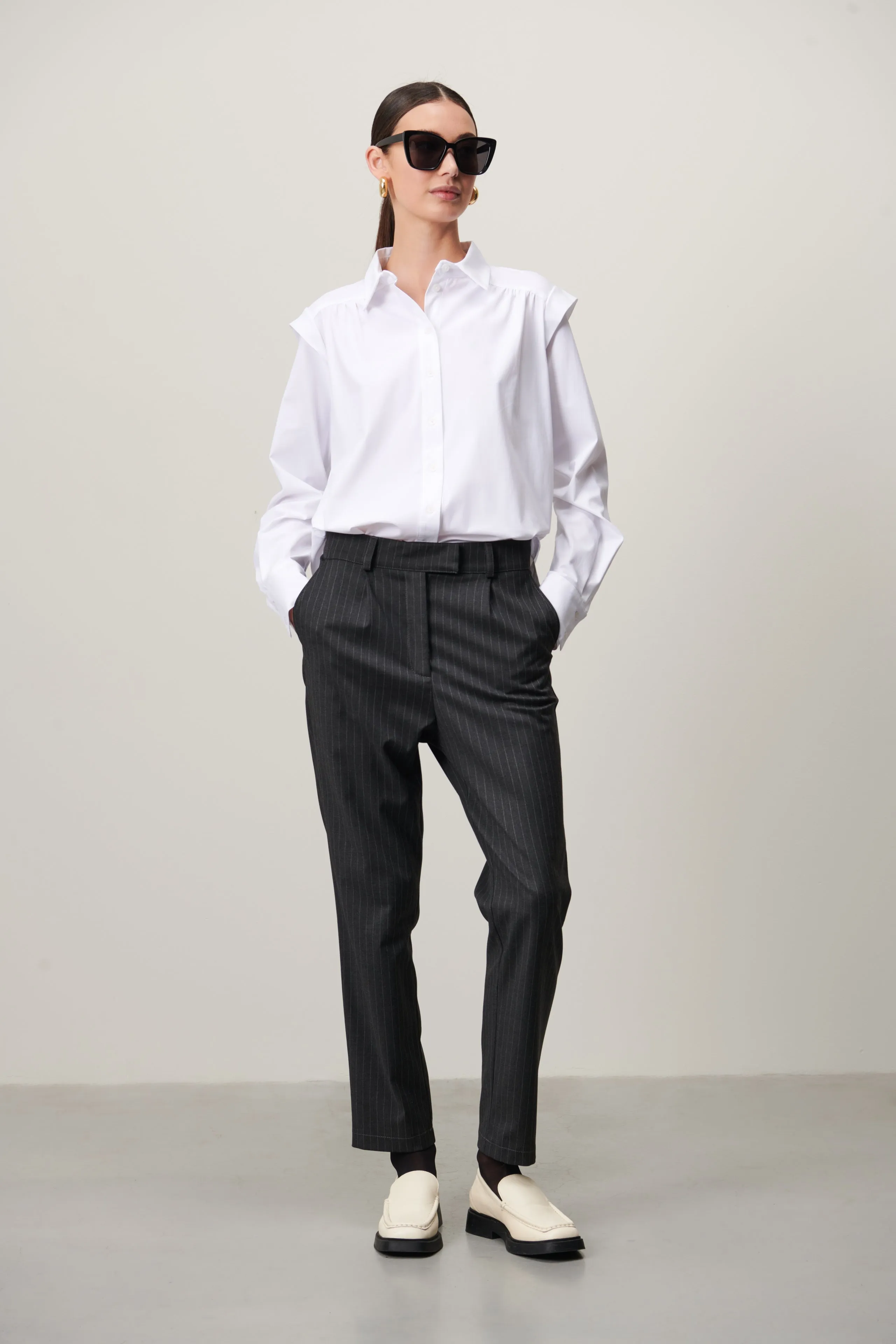 Hanna Blouse Technical Jersey | White