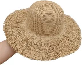 HBJWOV Wide Brim Beach Hats with Women Large Protection Sun Hats Big Brim Hats
