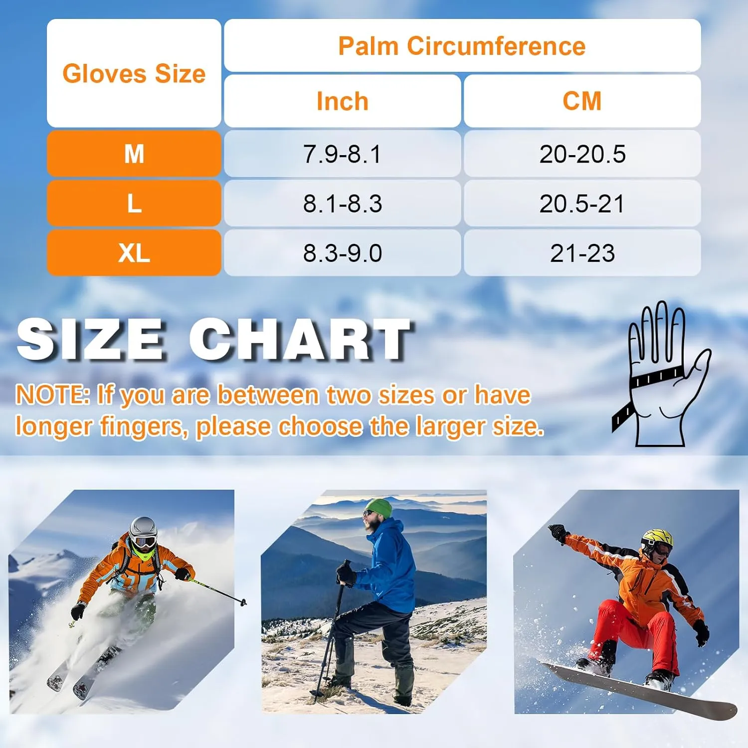 Heated Motorcycle Gloves for Men & Women, Rechargeable 5000mAh Battery, Waterproof for Winter Outdoor Activities