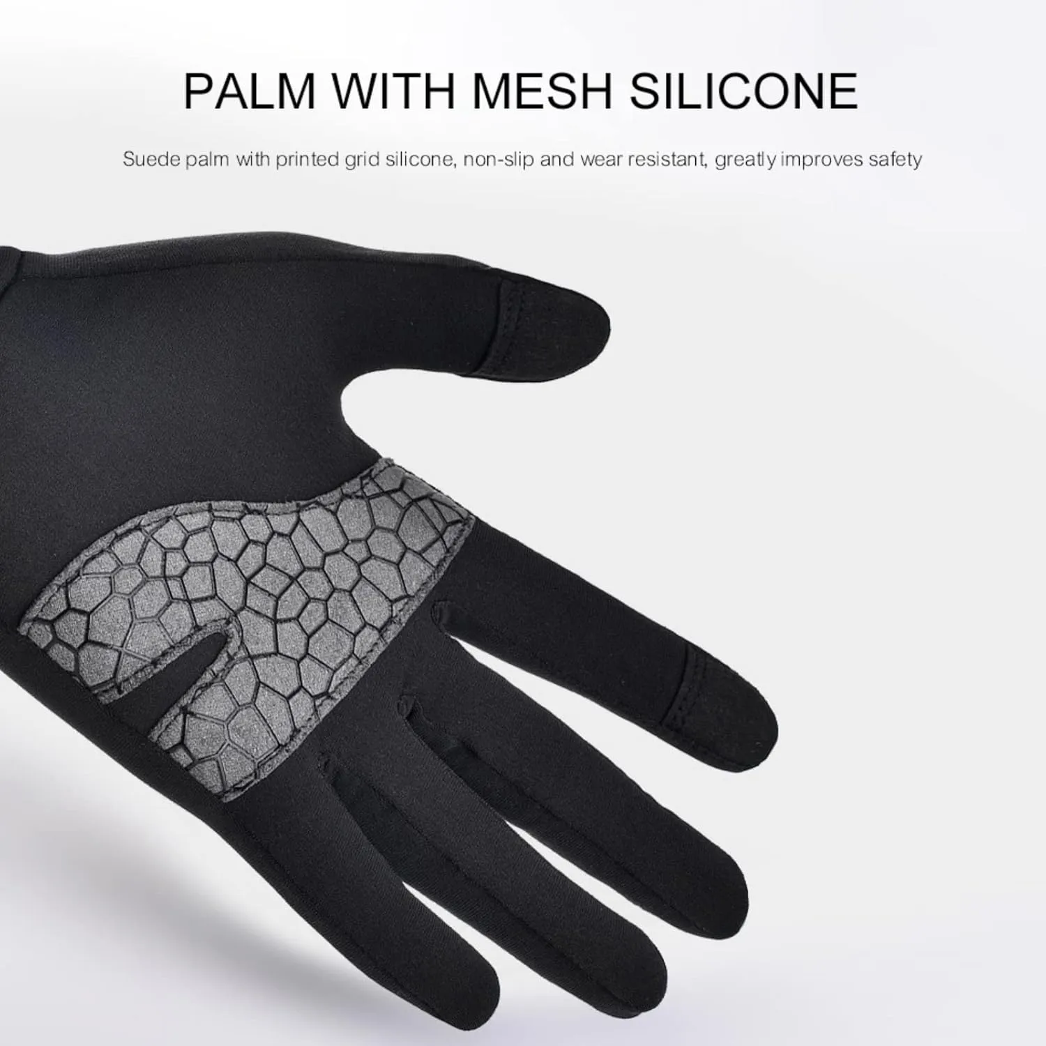Hotfiary Winter Warm Gloves Touch Screen Anti Slip Thermal Gloves Lightweight Running Gloves for Driving Outdoor Sports