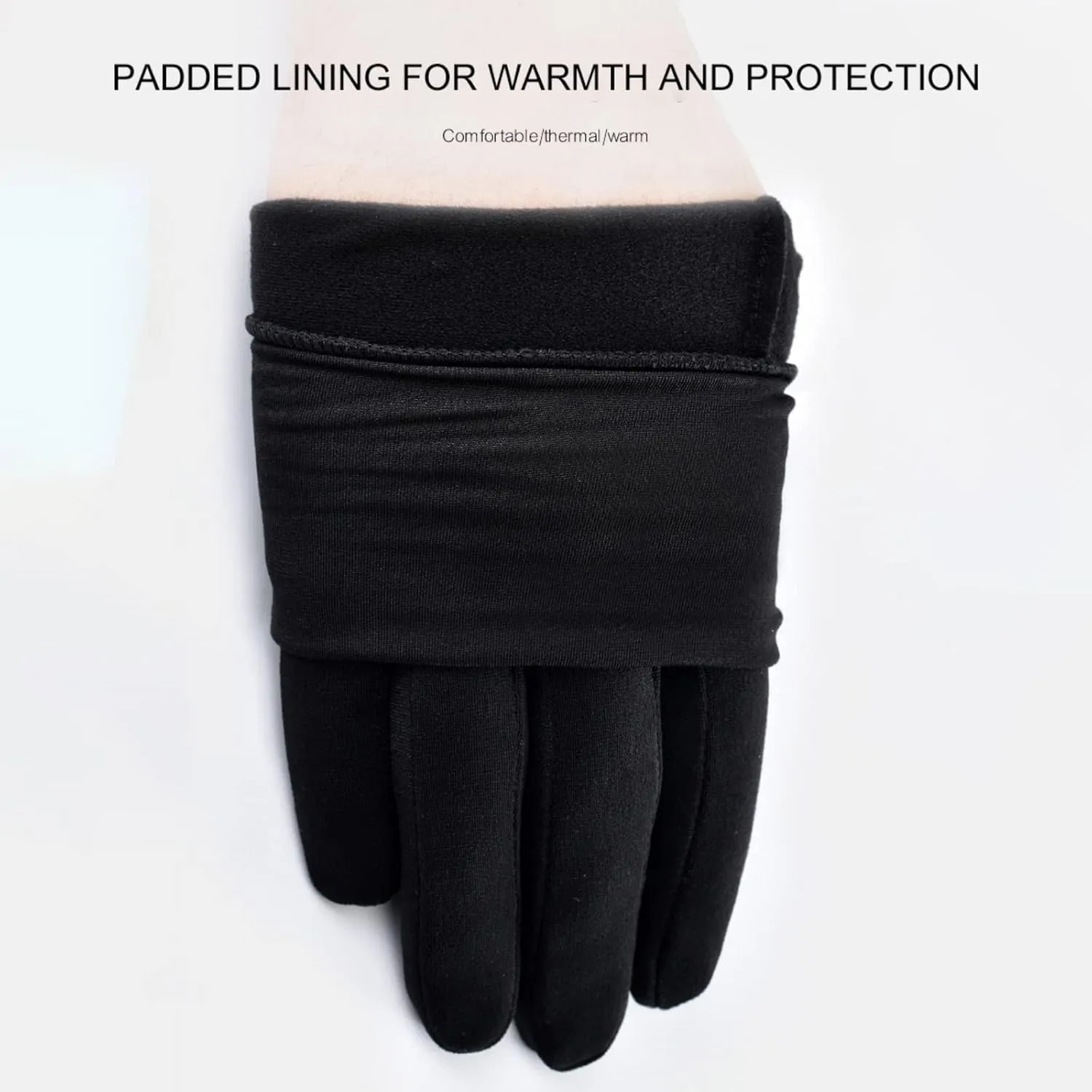 Hotfiary Winter Warm Gloves Touch Screen Anti Slip Thermal Gloves Lightweight Running Gloves for Driving Outdoor Sports