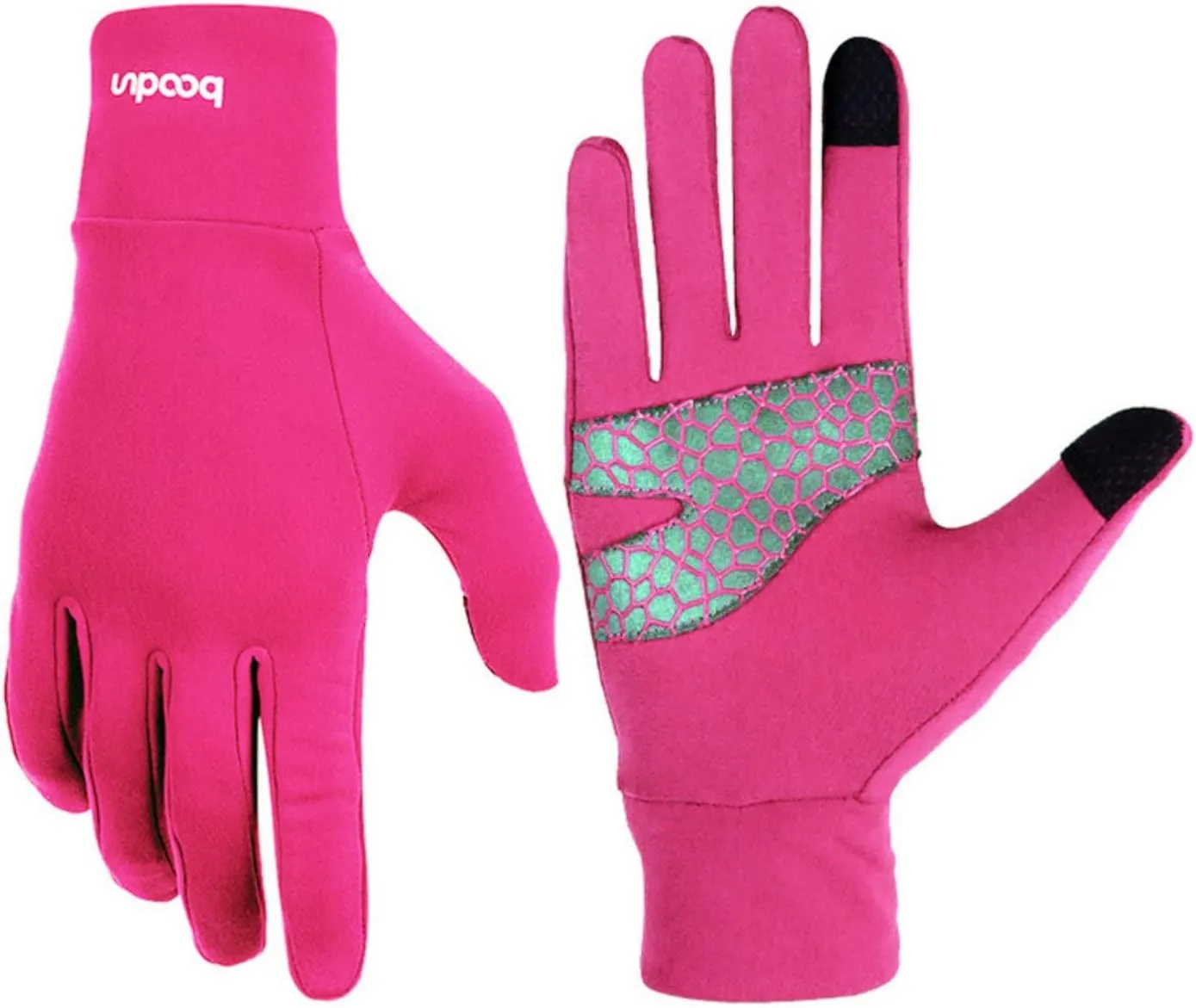 Hotfiary Winter Warm Gloves Touch Screen Anti Slip Thermal Gloves Lightweight Running Gloves for Driving Outdoor Sports