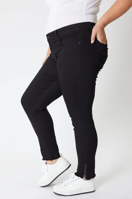 Kancan Plus Size Skinny Jeans - Black