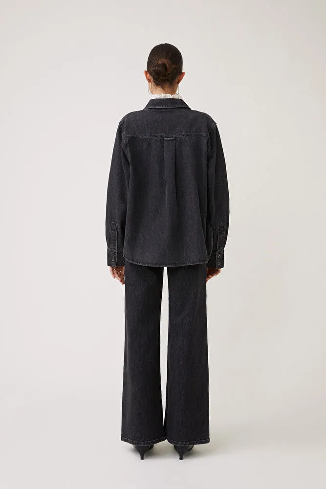 Lamber Flowy Shirt - Carbone