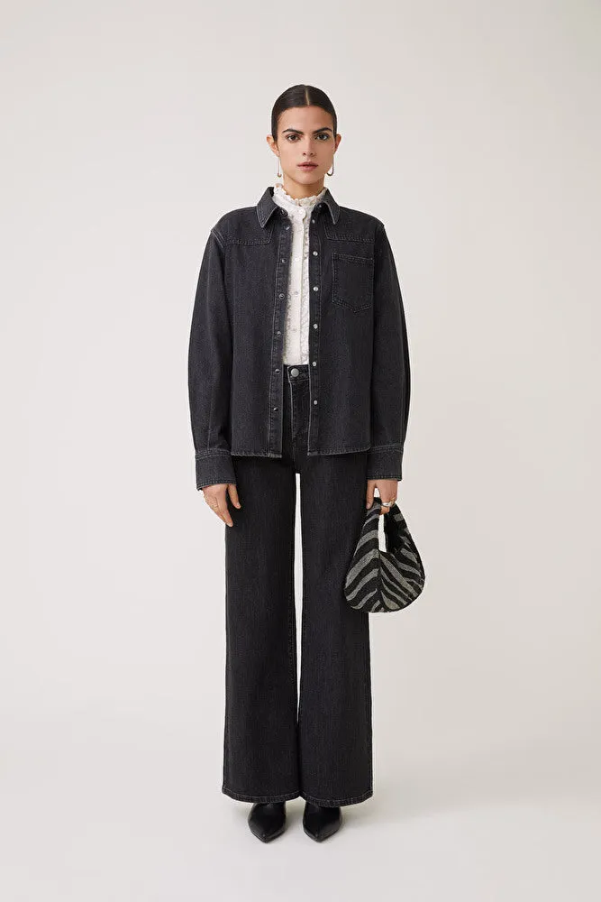 Lamber Flowy Shirt - Carbone