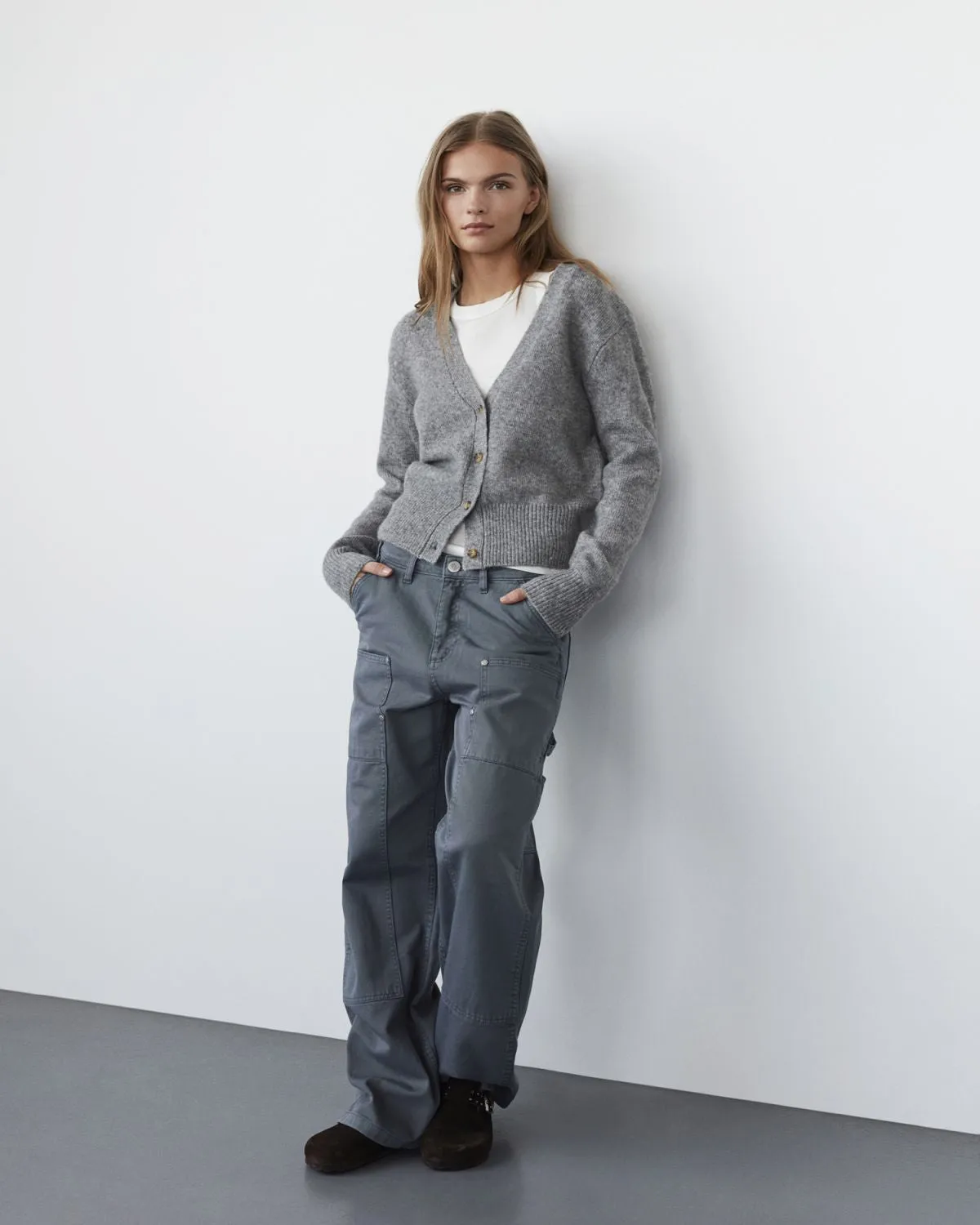 LEVASW CARDIGAN - Grey mel
