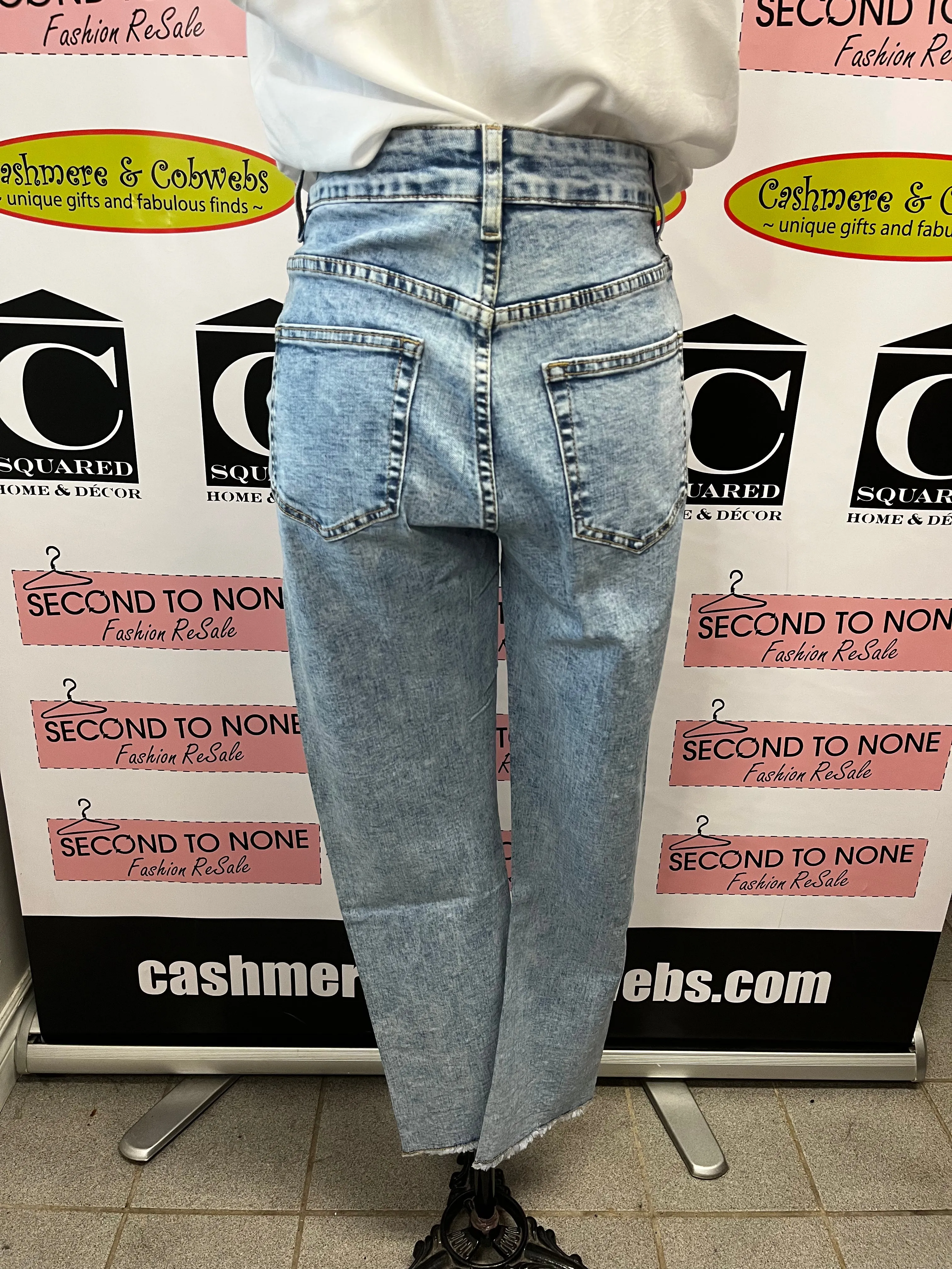 Light Wash Bedazzled Jeans (Only 1 XXL Left!)
