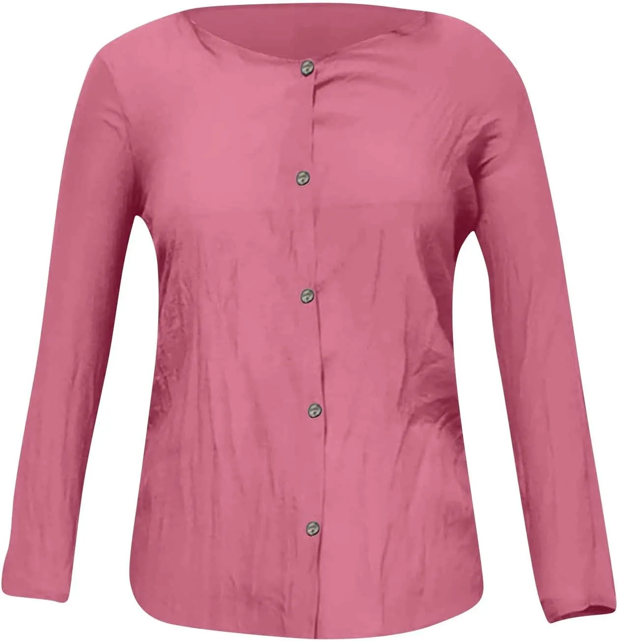 Linen Button Down Shirt Women V Neck 3/4 Sleeve Tops Summer Work Boho Plus Size Tunics Elegant Dressy Casual Blouses