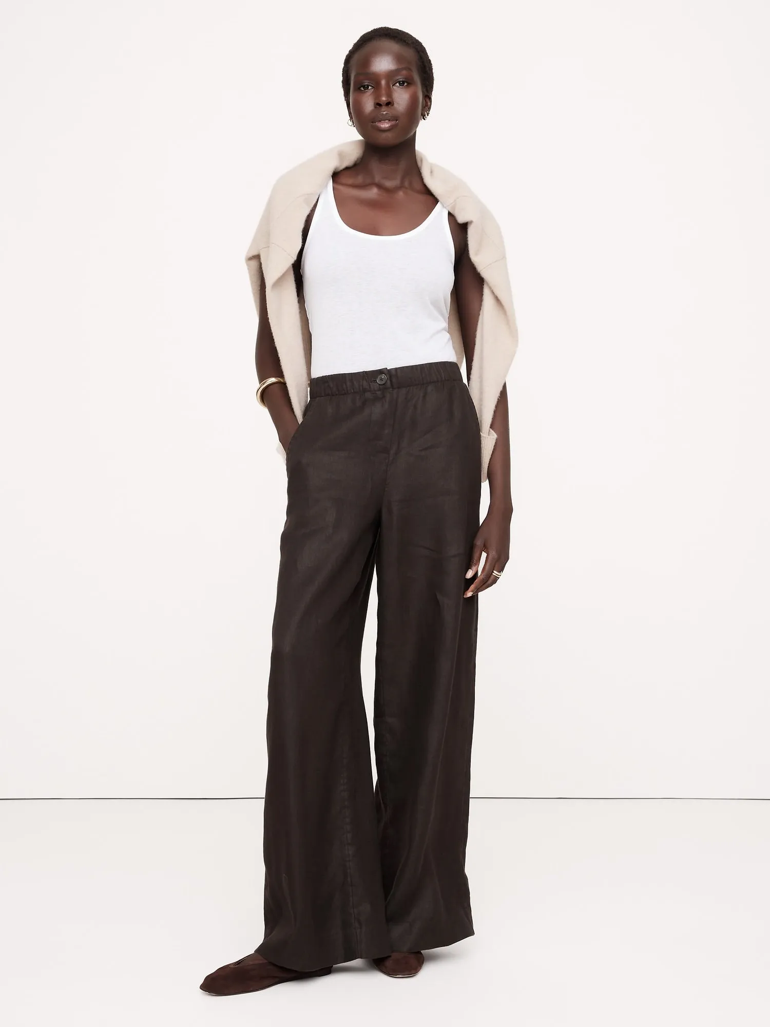 Linen Pull-On Pant