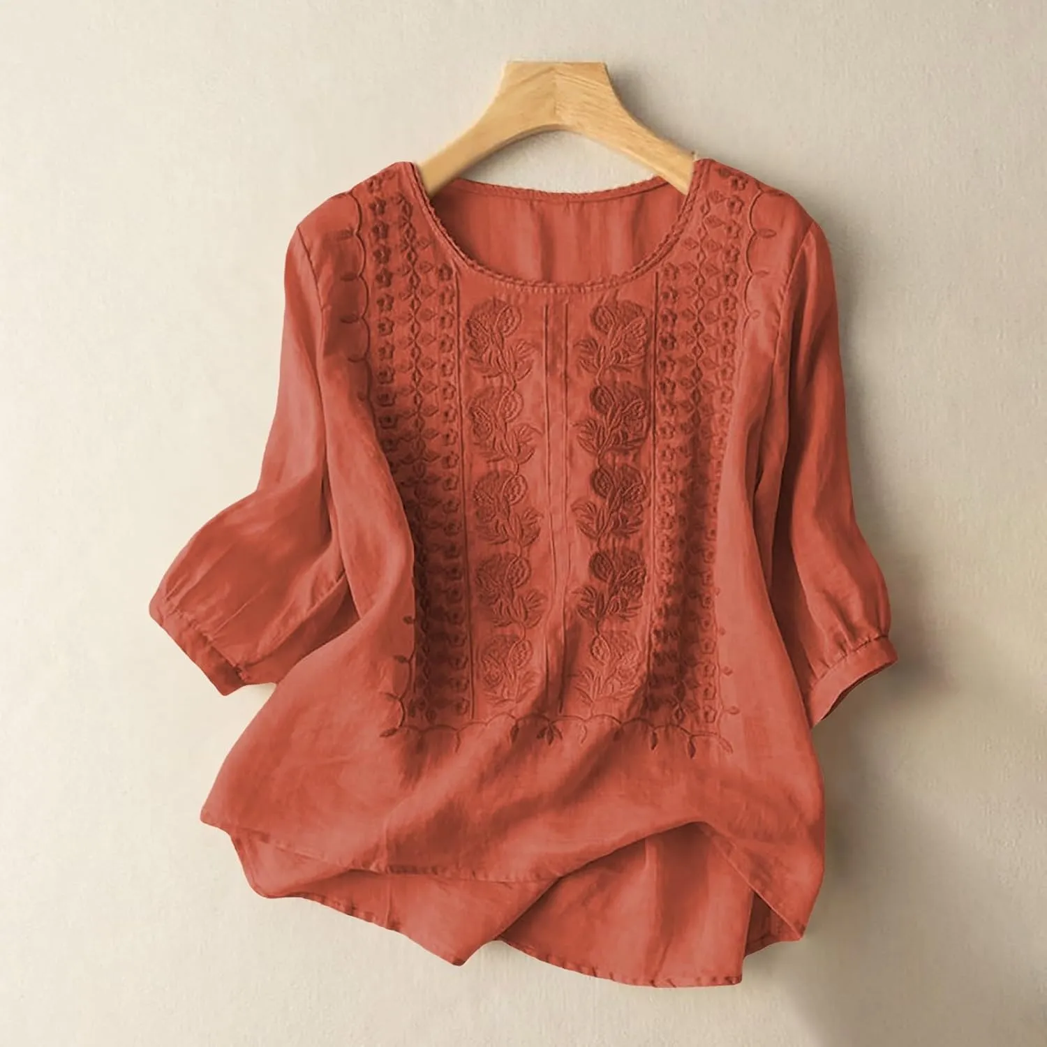 Linen Shirts for Women Summer Trendy Boho Vacation Casual Going Out Tops 2025 Breathable Plus Size Lightweight Blouses