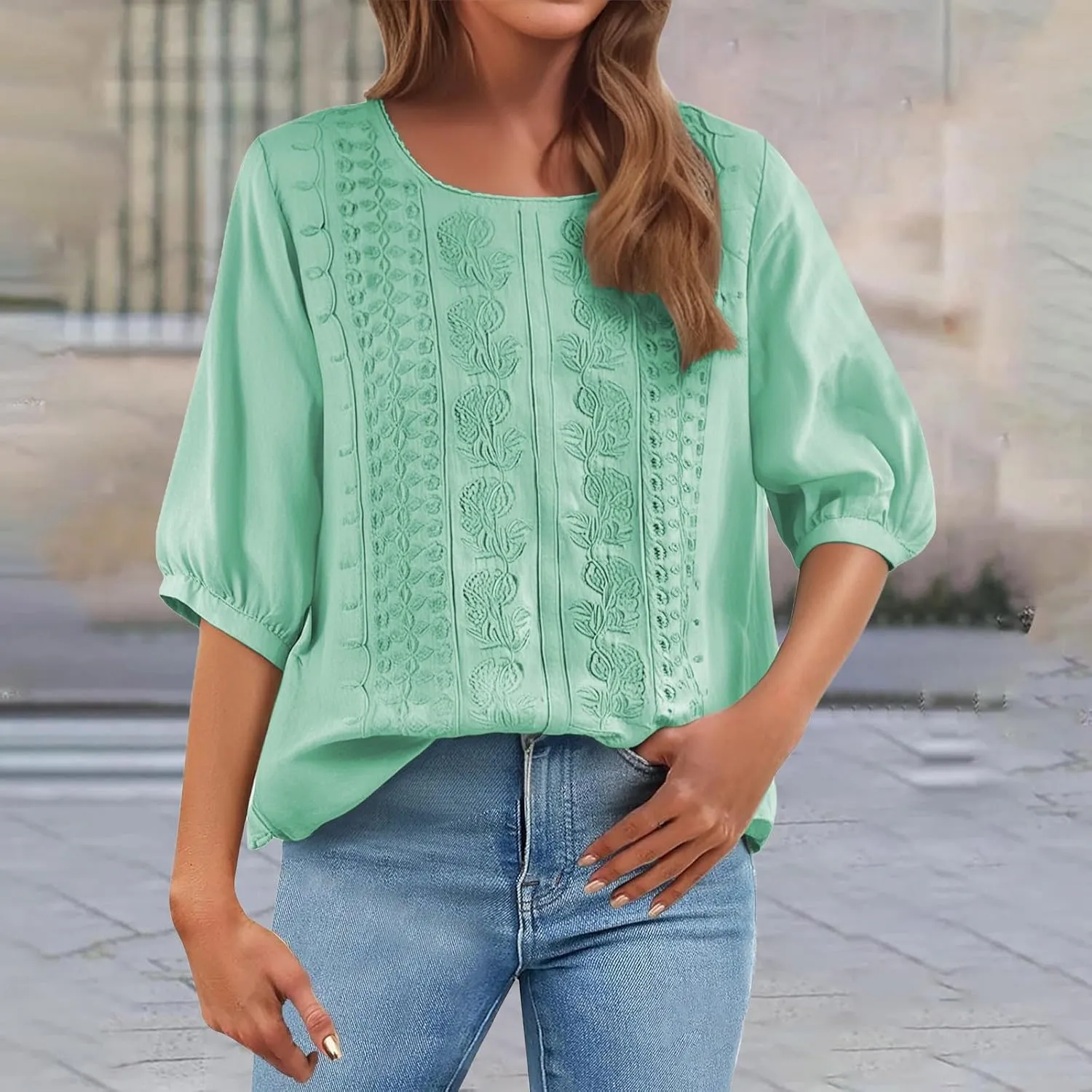 Linen Shirts for Women Summer Trendy Boho Vacation Casual Going Out Tops 2025 Breathable Plus Size Lightweight Blouses