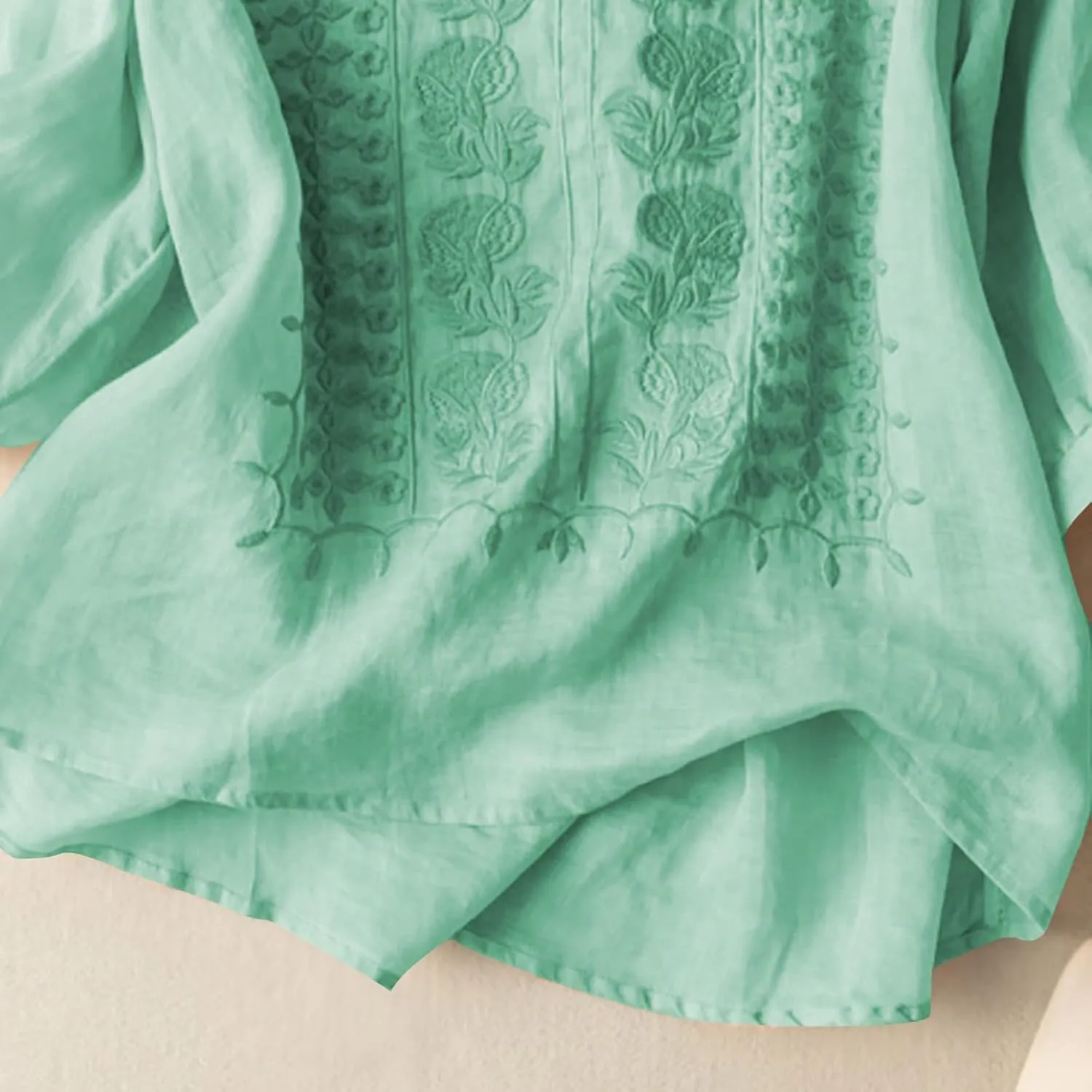 Linen Shirts for Women Summer Trendy Boho Vacation Casual Going Out Tops 2025 Breathable Plus Size Lightweight Blouses